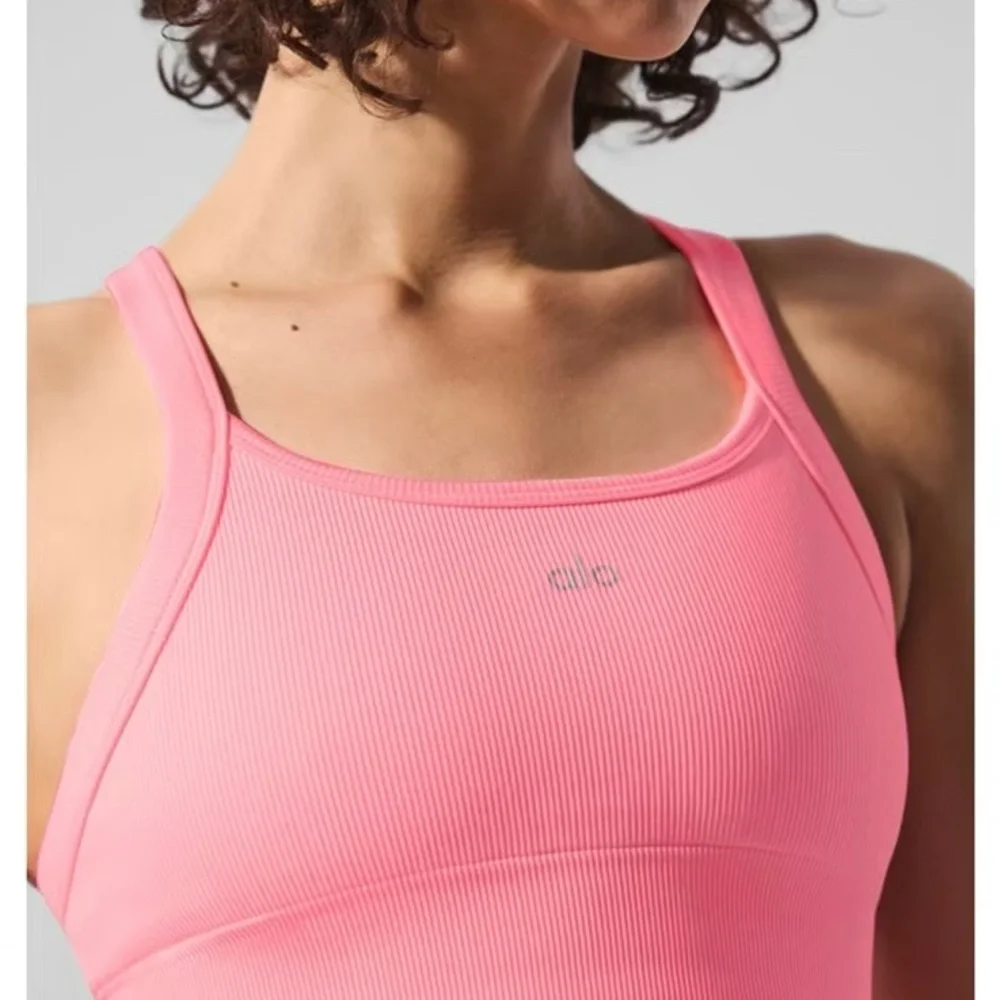 ALO Yoga Neon Bubblegum Tank Top - Picture 2 of 2